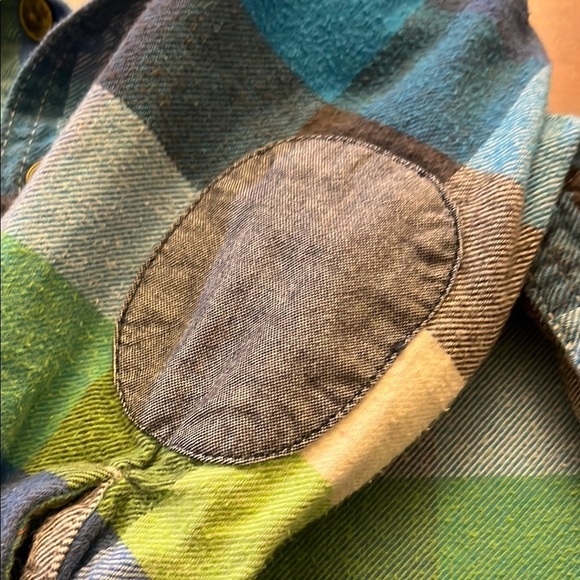 Oshkosh bundle plaid flannel button shirt elbow patches 2T Classic Jeans - Picture 3 of 13